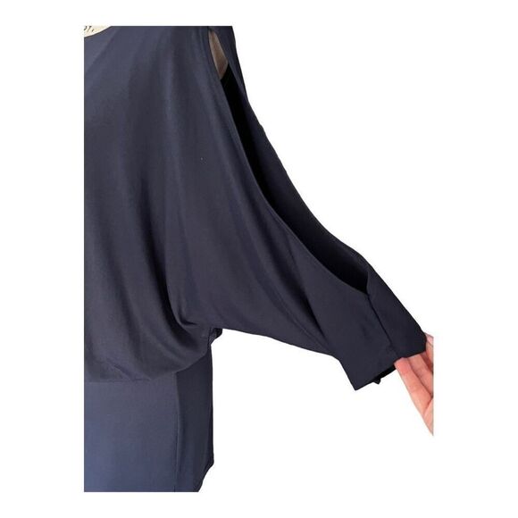 Susana Monaco Women’s S Blouson Dress with Elbow Length Cold Shoulder Sleeves Na - Picture 4 of 8